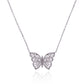 .925 Silver Papillon Butterfly Women's Necklace Jewelry