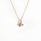 Silver Mother of Perl & Cubic Zirconia Butterfly Necklace Jewelry