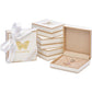 Silver Mother of Perl & Cubic Zirconia Butterfly Necklace Jewelry
