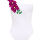 Vanda - StripeOne Shoulder Style Swimsuit