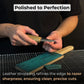 One-Sided Leather Strop For Knife Sharpening & Polishing Compound