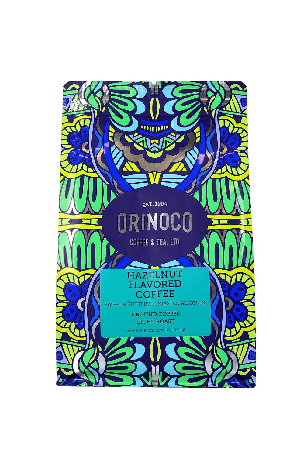 Orinoco Coffee & Tea Ltd Hazelnut Whole Bean Coffee - 12 Oz Pack of 6