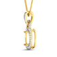 0.25 Carat Genuine White Diamond 14K Yellow Gold Pendant