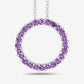 0.72 Carat Genuine Amethyst .925 Sterling Silver Pendant