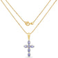 14K Yellow Gold Plated 0.84 Carat Genuine Tanzanite .925 Sterling Silver Pendant