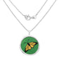 29.50 carat Genuine Emerald .925 Sterling Silver Pendant