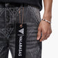 Valabasas Palace Rhinestone Shorts - Grey Wash
