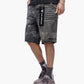Valabasas Palace Rhinestone Shorts - Grey Wash