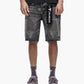Valabasas Palace Rhinestone Shorts - Grey Wash