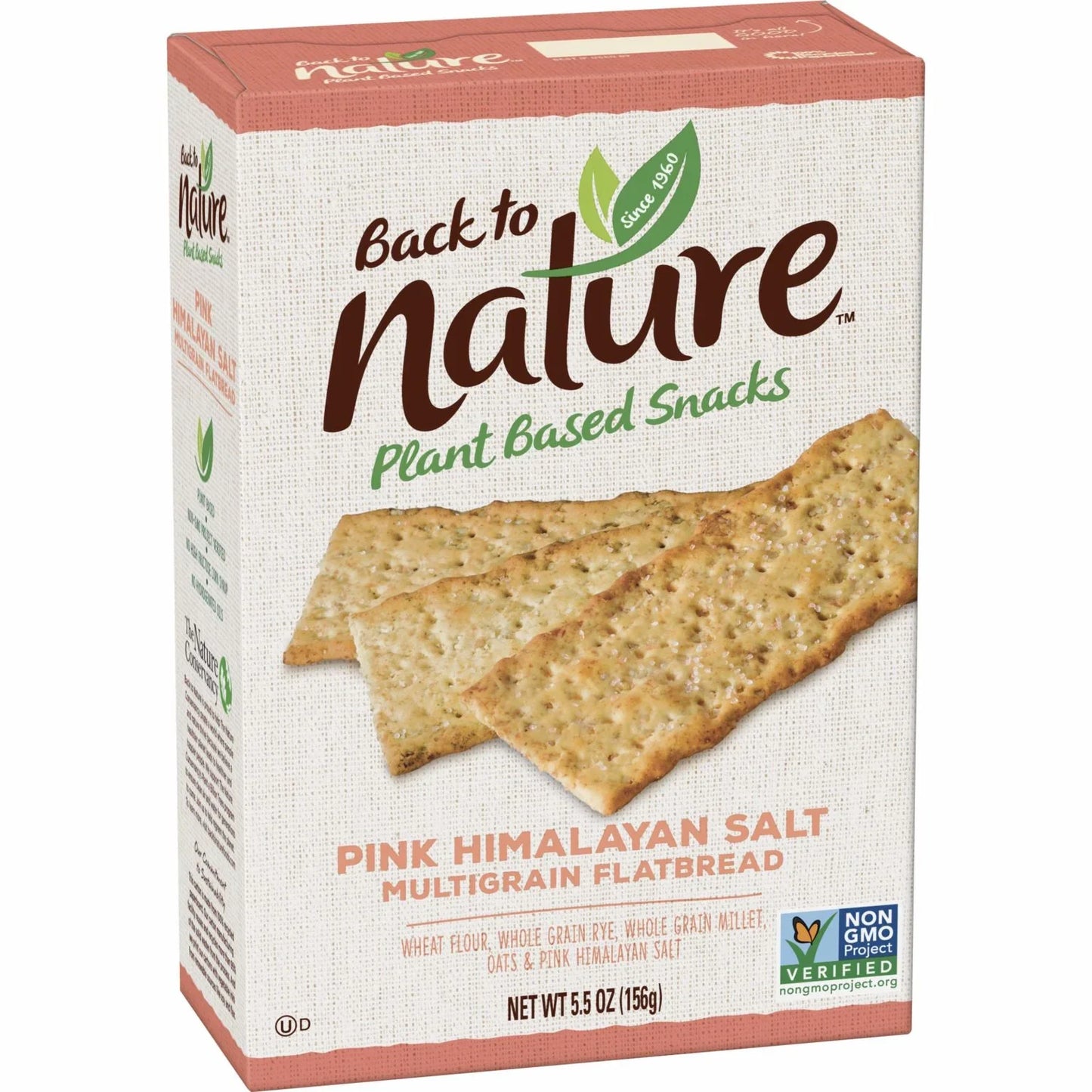 Back To Nature Multigrain Flatbread with Pink Himalayan Salt (Pack of 6 - 5.5 Oz. Each)
