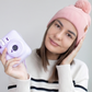 Classic Cuffed Pom Pom Beanie, Pearl Pink