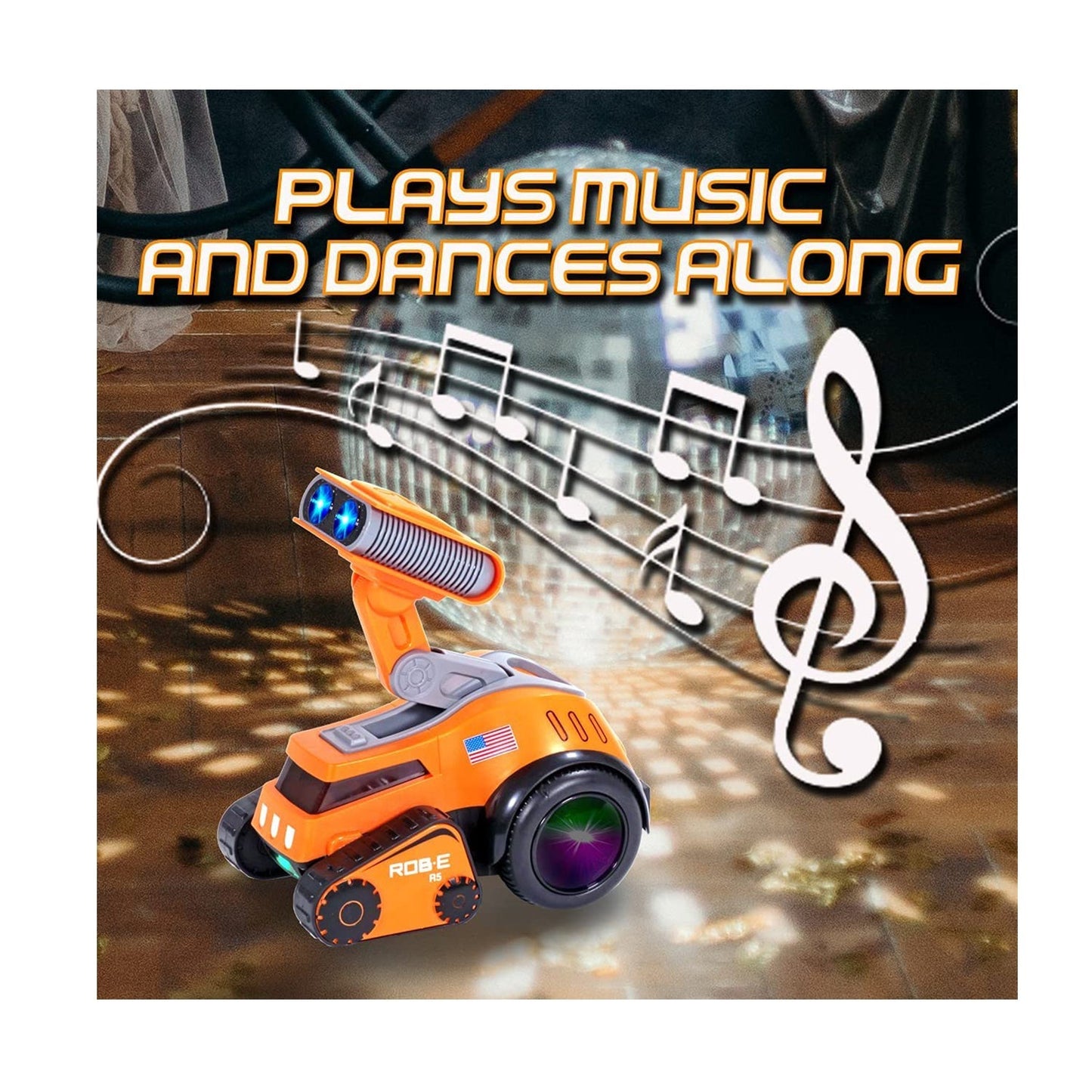 Contixo R5 Moon Rocket Rob-E Electronic Robot Toy for Kids - Dances, Plays Music, Light-Up Eyes by Contixo