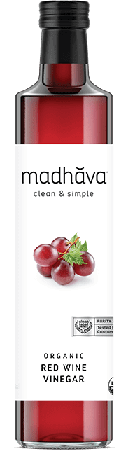 Madhava Vinegar, Red Wine 16.9 Oz (Pack of 6)