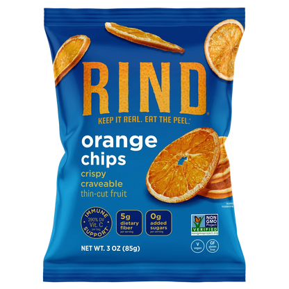 Rind Snacks Fruit Chips Orange (12-Pack of 3 Oz Bags)