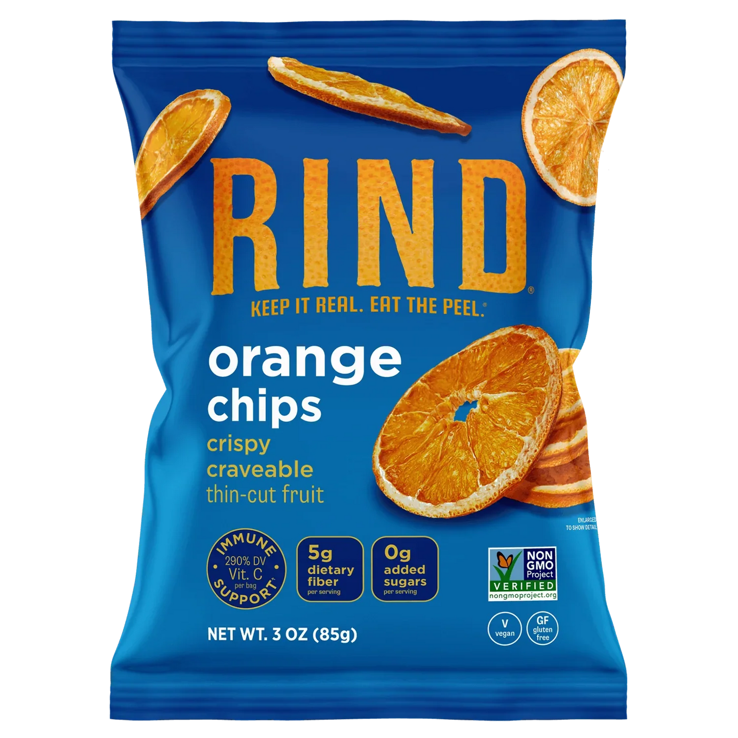 Rind Snacks Fruit Chips Orange (12-Pack of 3 Oz Bags)