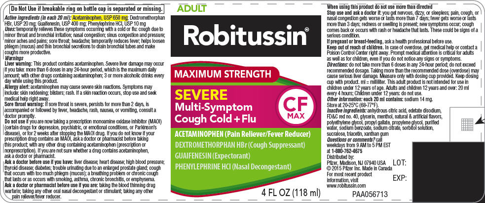Robitussin Multi-Symptom Comfort Support, Cough & Cold Formula, 4 fl oz