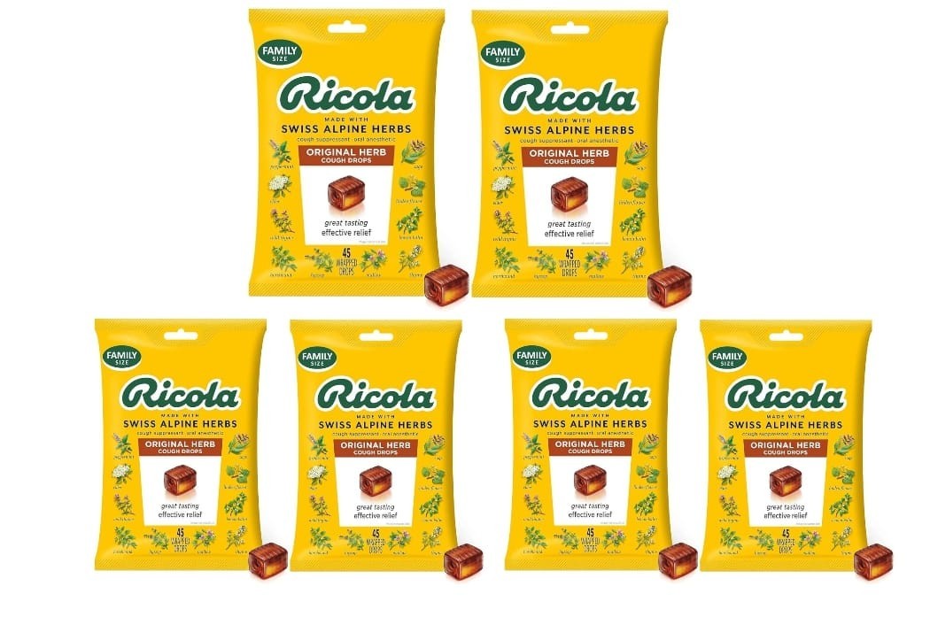 Ricola Original Herb Cough Drops, 45 Count (Pack of 6)