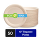Ecosoul 10" Bagasse Round Plate - Case of 8 Packs (160 ct)