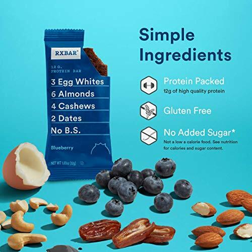 RXBAR Blueberry Protein Bar, Case of 12, 1.83 oz.