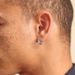 S925 Silver Roman Numerals Hoop Earrings for Men in Whitie Gold - 15mm by Bling Proud | Urban Jewelry Online Store