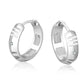 S925 Silver Roman Numerals Hoop Earrings for Men in Whitie Gold - 15mm by Bling Proud | Urban Jewelry Online Store