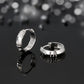 S925 Silver Roman Numerals Hoop Earrings for Men in Whitie Gold - 15mm by Bling Proud | Urban Jewelry Online Store