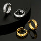 S925 Silver Roman Numerals Hoop Earrings for Men in Whitie Gold - 15mm by Bling Proud | Urban Jewelry Online Store