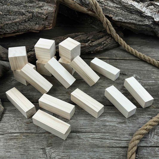 Set of 16 Linden Wood Carving Blanks
