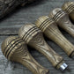 Set of 5 Ash Wood Replacement Handles with Aluminum Rings