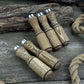 Set of 5 Ash Wood Tool Handles with Aluminum Rings