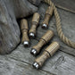 Set of 5 Ash Wood Tool Handles with Aluminum Rings