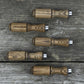 Set of 5 Ash Wood Tool Handles with Aluminum Rings