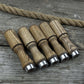 Set of 5 Ash Wood Tool Handles with Aluminum Rings