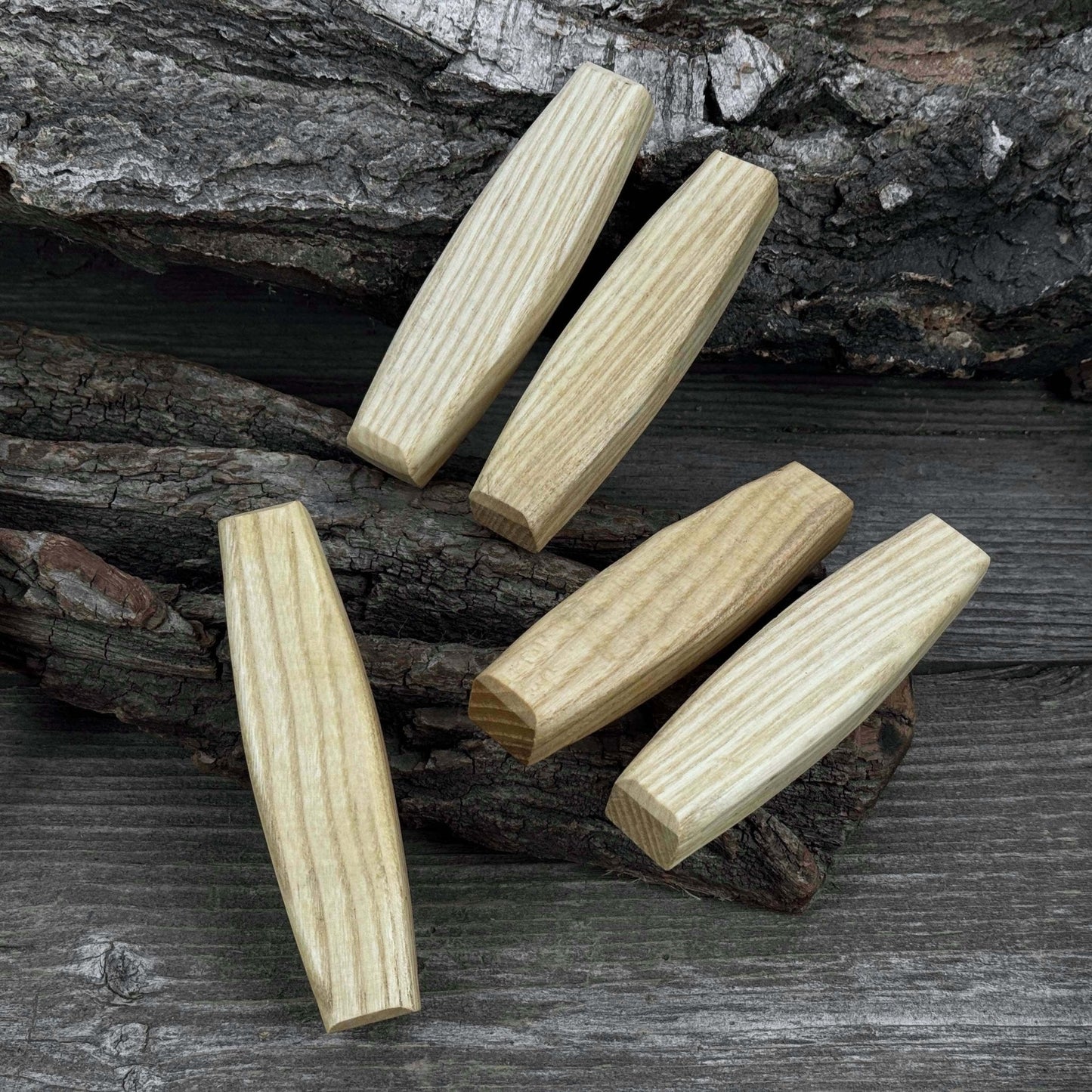 Set of 5 Replacement Wooden Handles for Knives and Drawknives