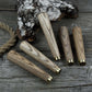 Set of 5 Tapered Ash Wood Handles with Brass Rings