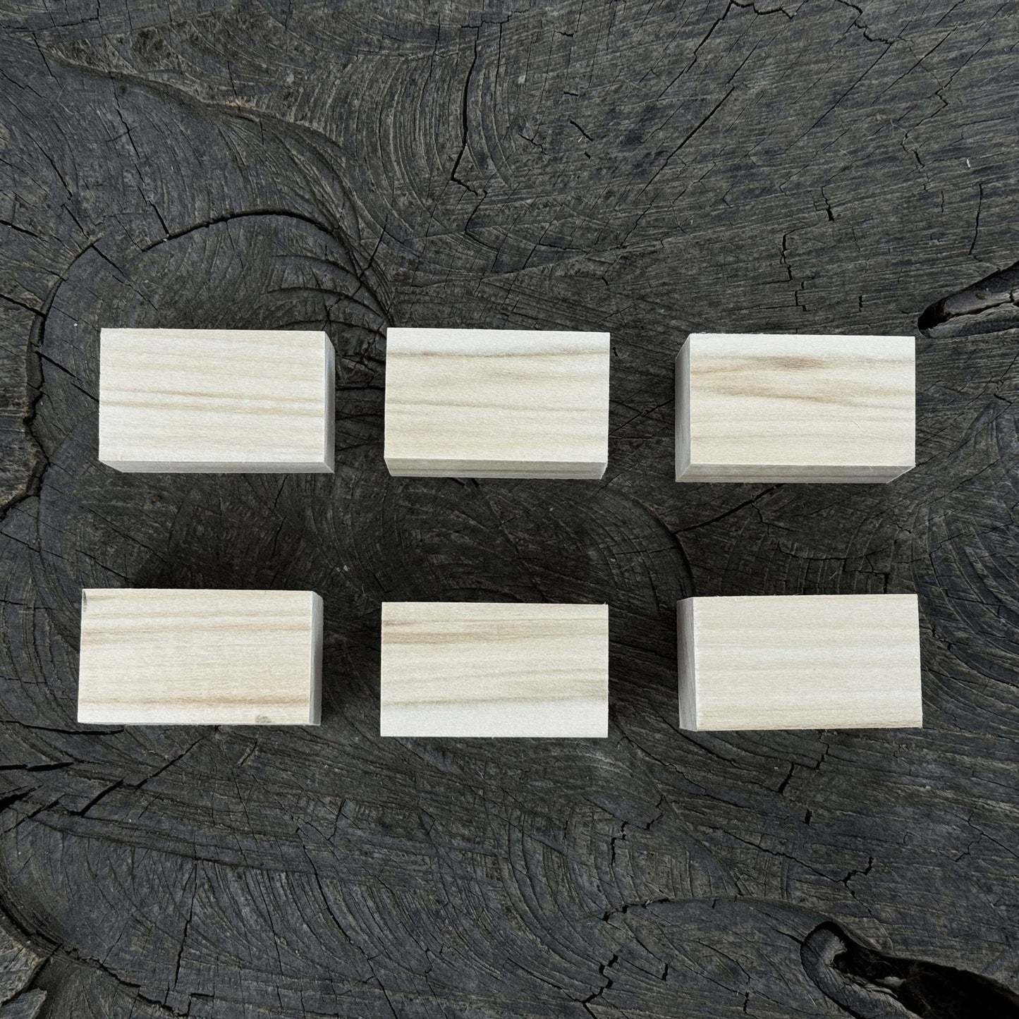 Set of 6 Linden Wood Carving Blanks, 5 × 3 × 3 cm (1.97 × 1.18 × 1.18 in)