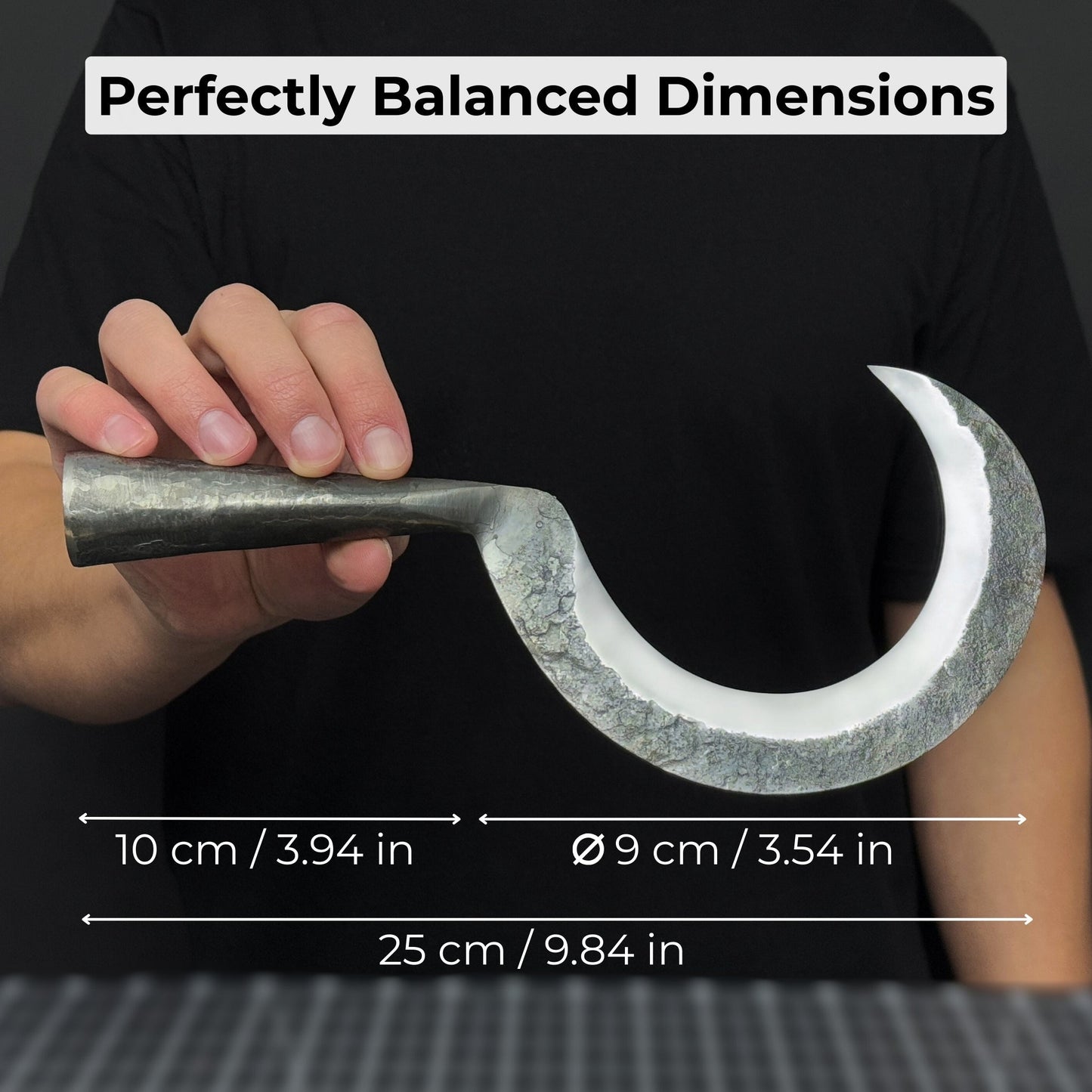Small Sickle with Forged Handle, 9 cm (3.54 inches)