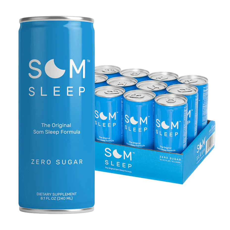 Som Sleep Original Zero Sugar  for Deep Sleep & Relaxation | Pack of 12 - 8.1 Fl Oz