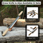 Straight Drawknife with Leather Sheath, 25 cm (9.84 inches)