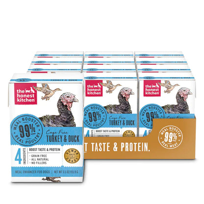 The Honest Kitchen - Dog Food Meal Boost 99% Turkey (Pack of 12 5.5 Oz)