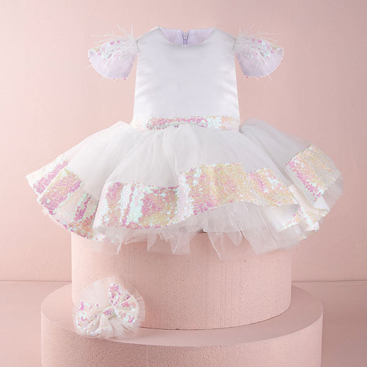 Almira White Baby Dress