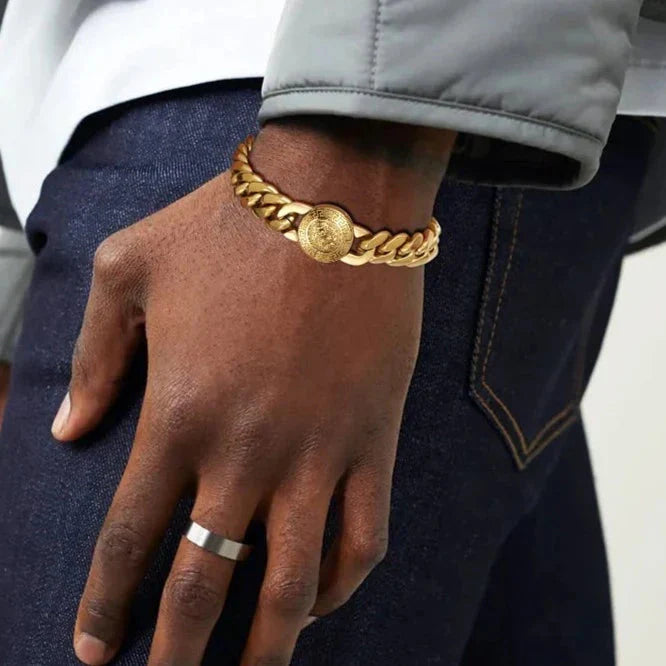 The King - 12mm Cuban Link Bracelet in 18K Gold Plated by Bling Proud | Urban Jewelry Online Store