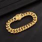 The King - 12mm Cuban Link Bracelet in 18K Gold Plated by Bling Proud | Urban Jewelry Online Store