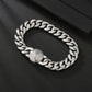 The King - 12mm Cuban Link Bracelet in White Gold Plated by Bling Proud | Urban Jewelry Online Store