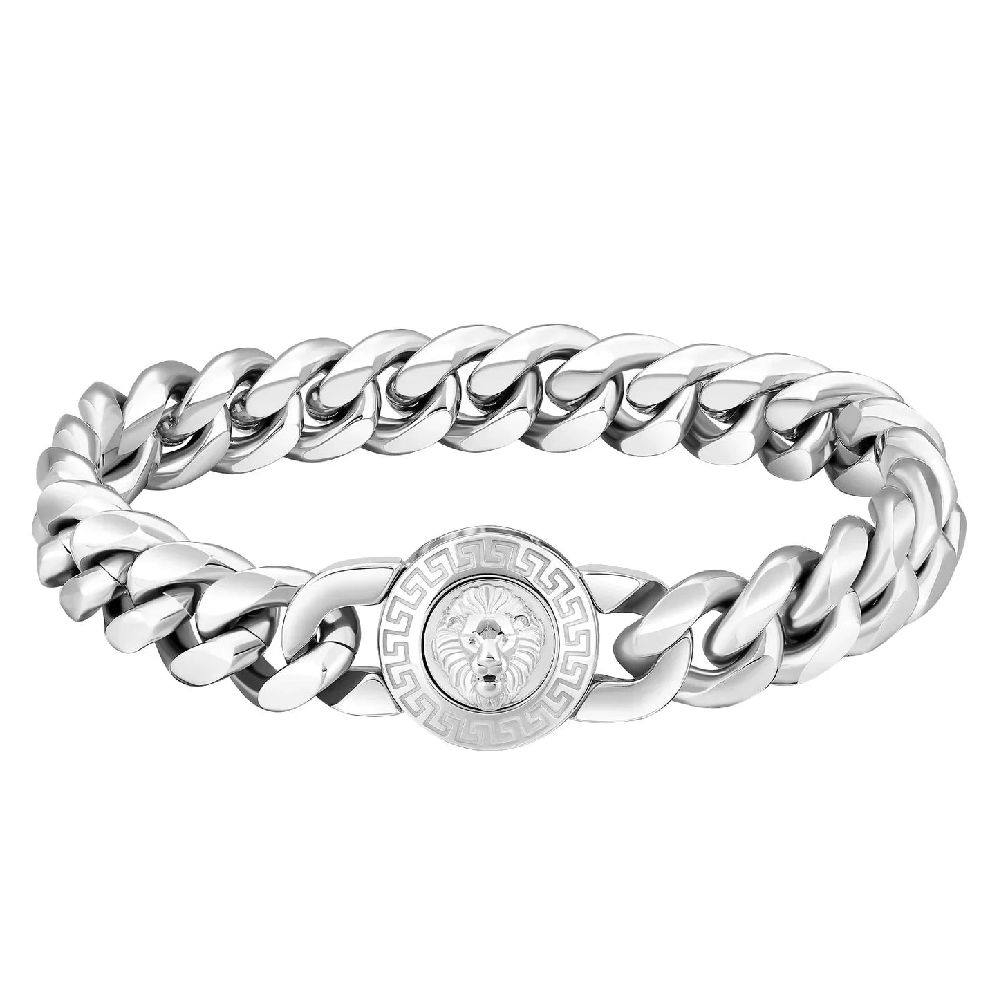 The King - 12mm Cuban Link Bracelet in White Gold Plated by Bling Proud | Urban Jewelry Online Store