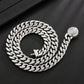 The King - 12mm Cuban Link Chain in White Gold Plated by Bling Proud | Urban Jewelry Online Store