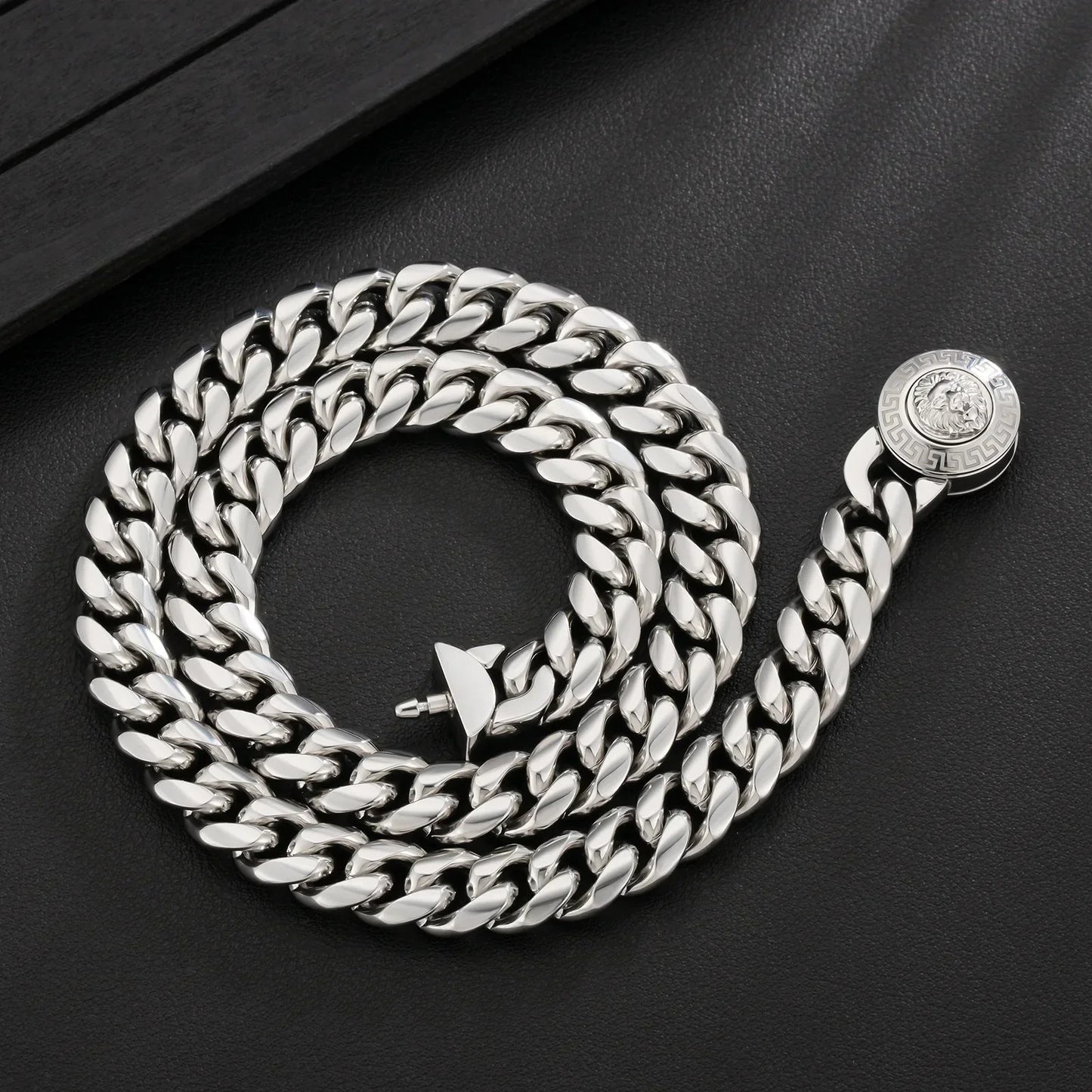 The King - 12mm Cuban Link Chain in White Gold Plated by Bling Proud | Urban Jewelry Online Store