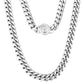 The King - 12mm Cuban Link Chain in White Gold Plated by Bling Proud | Urban Jewelry Online Store