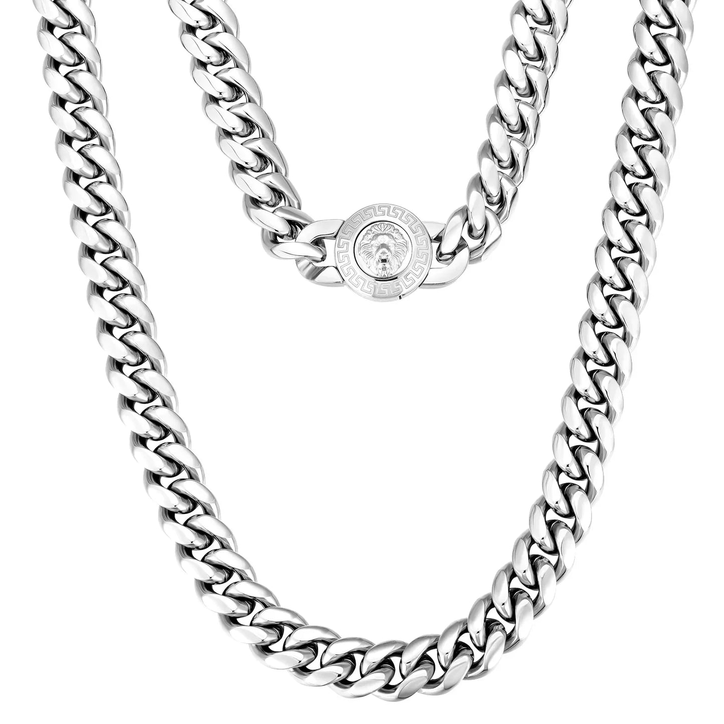 The King - 12mm Cuban Link Chain in White Gold Plated by Bling Proud | Urban Jewelry Online Store