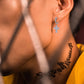 The Serpent ® - Diamond Snake Hoop Hanging Cross Earrings in White Gold by Bling Proud | Urban Jewelry Online Store